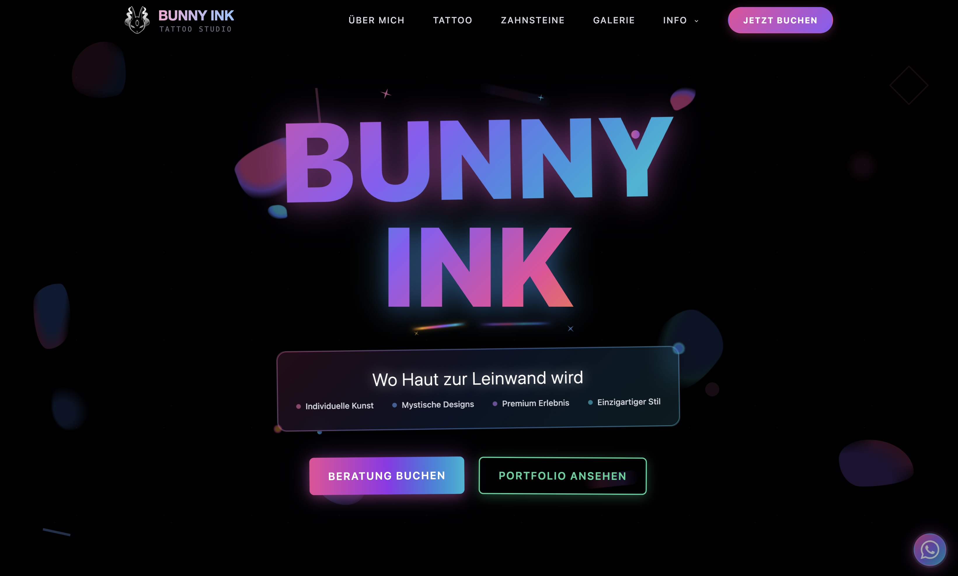 Bunny Ink Website Screenshot